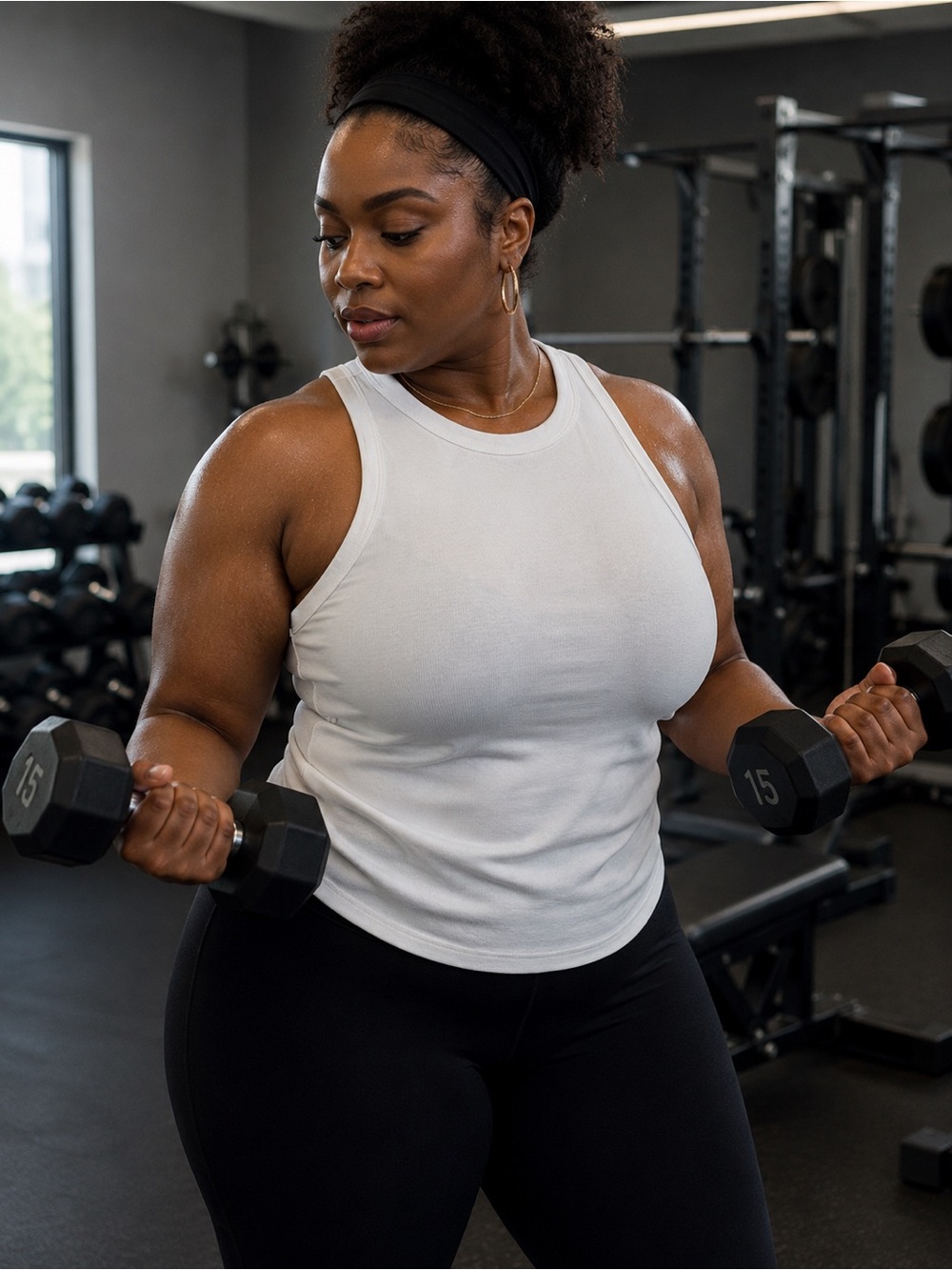 a new day White Racerback Muscle Tank